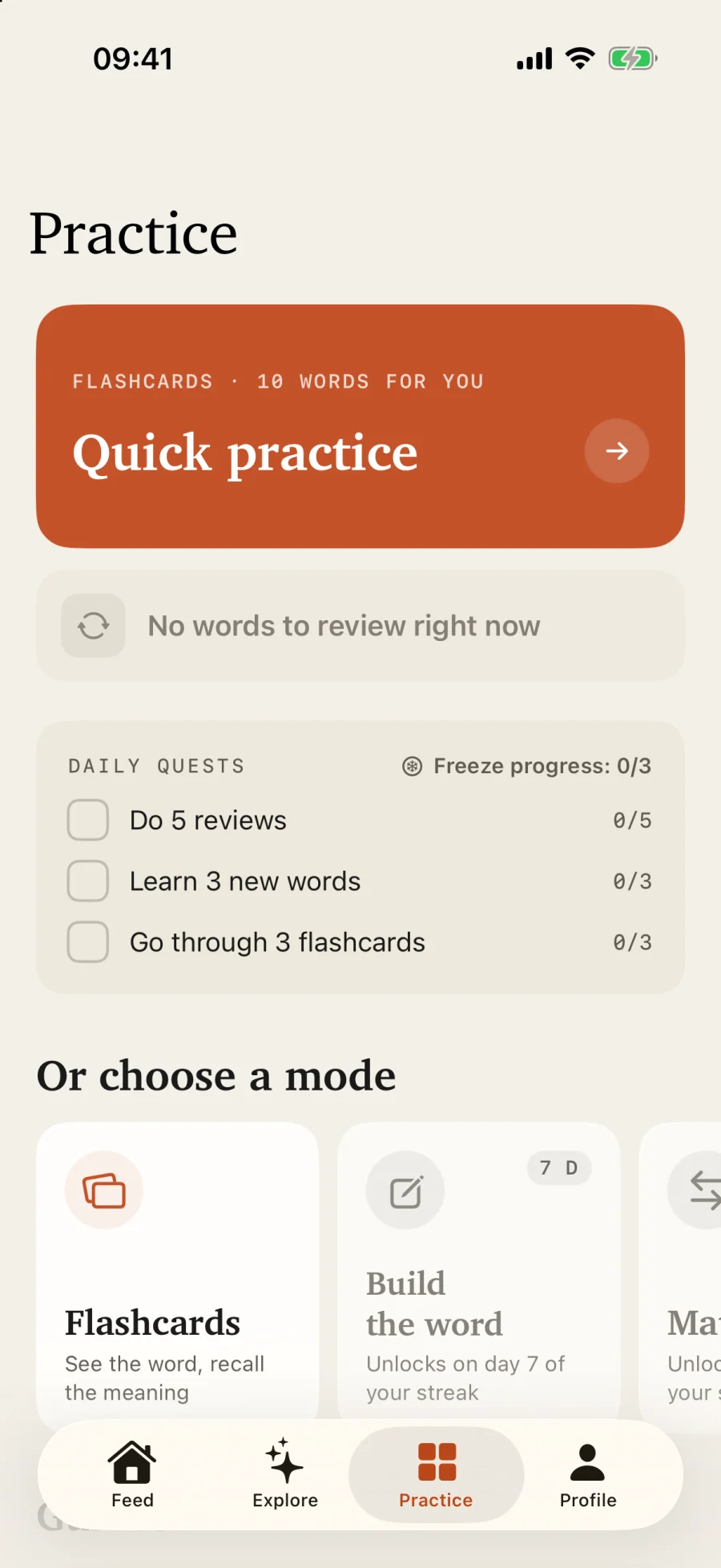 Practice exercises in Söz.